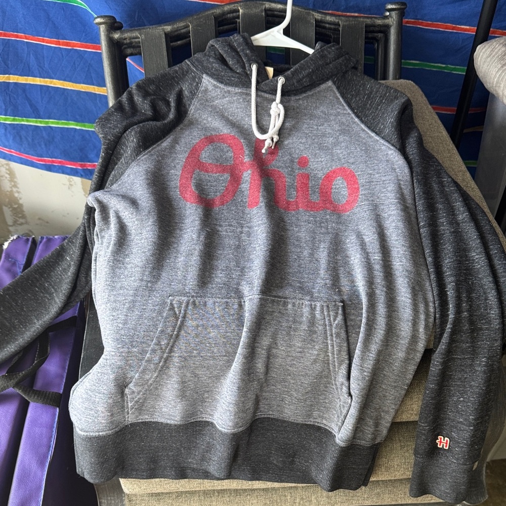 HOMAGE Ohio Charcoal and Red Hoodie